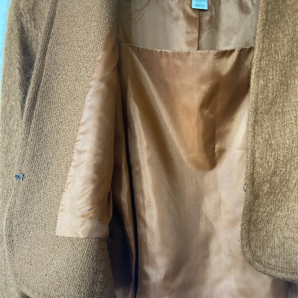 Vintage 1980s Christian Dior 3pc brown mohair suit